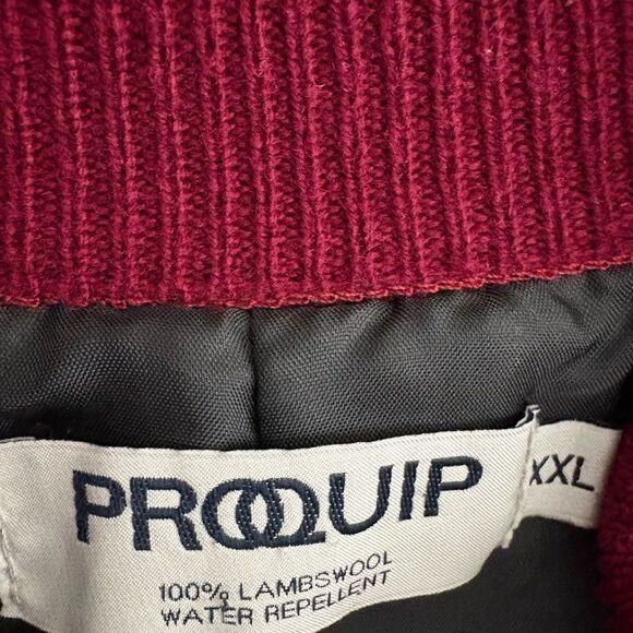 Proquip half zip red golf pullover lambswool sweater size XXL - Picture 9 of 10